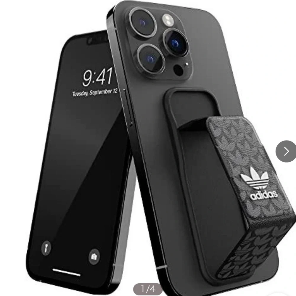Adidas Universal Stand and Grip Works with Most any Mobile Phone Removable Black